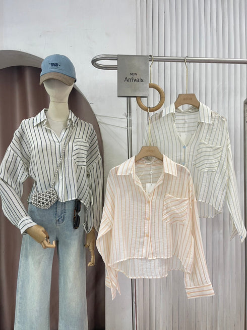 MATINEE Stripes Crop Shirts